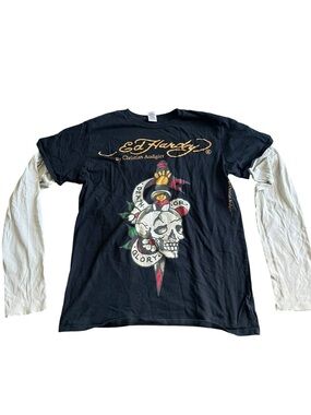 Ed Hardy Long Sleeve T-Shirt M Size (172)